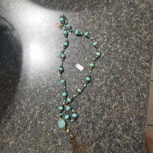 Long turquoise necklace